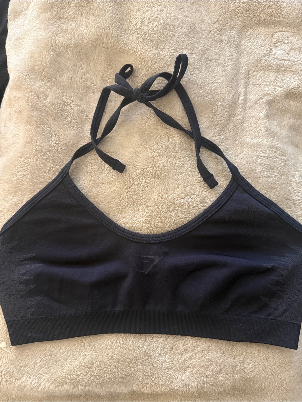 Gymshark Seamless Halter Sports Bra - Blue